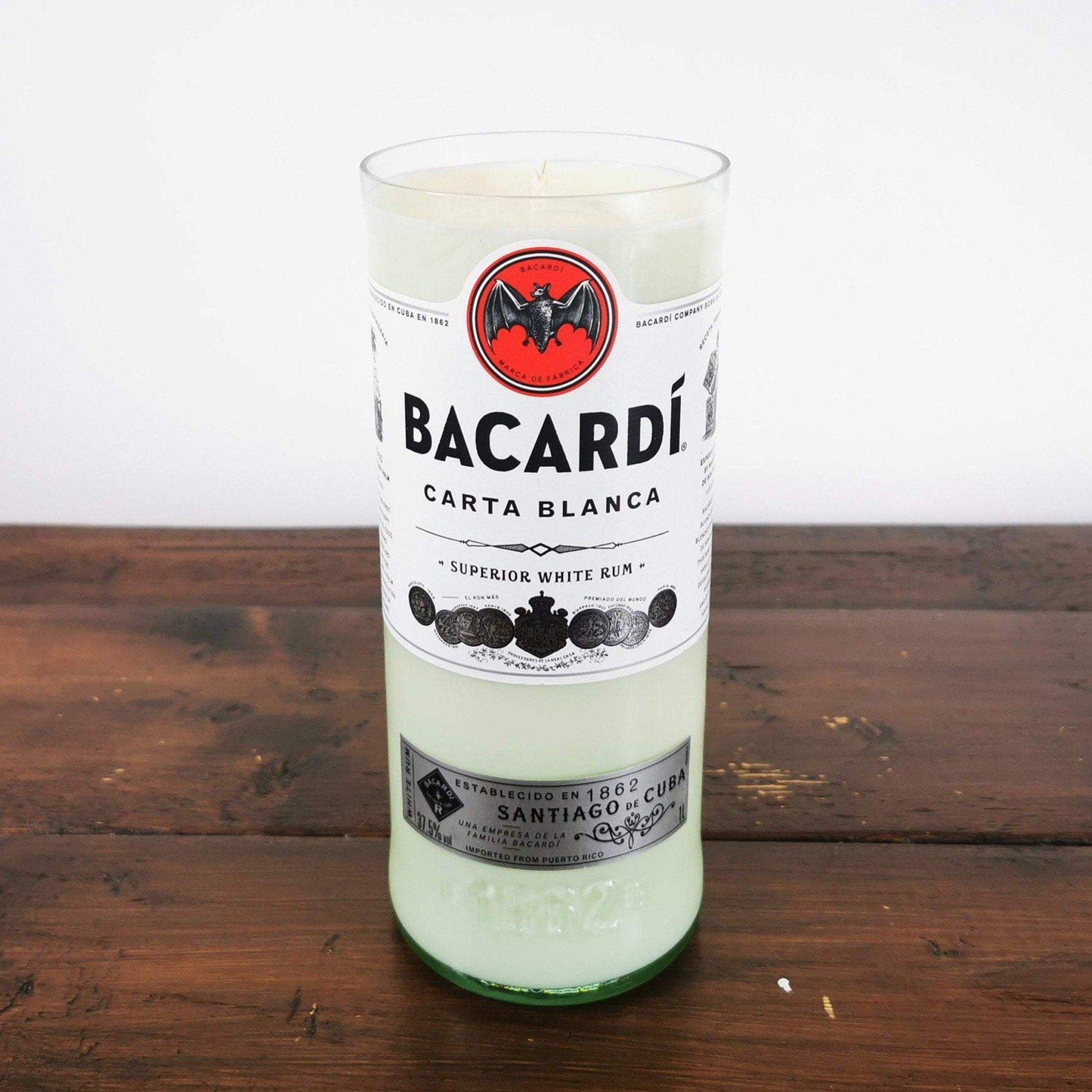 Eco Friendly-Bacardi Rum Bottle Candle (1L)-Rum Bottle Candles-Adhock Homeware