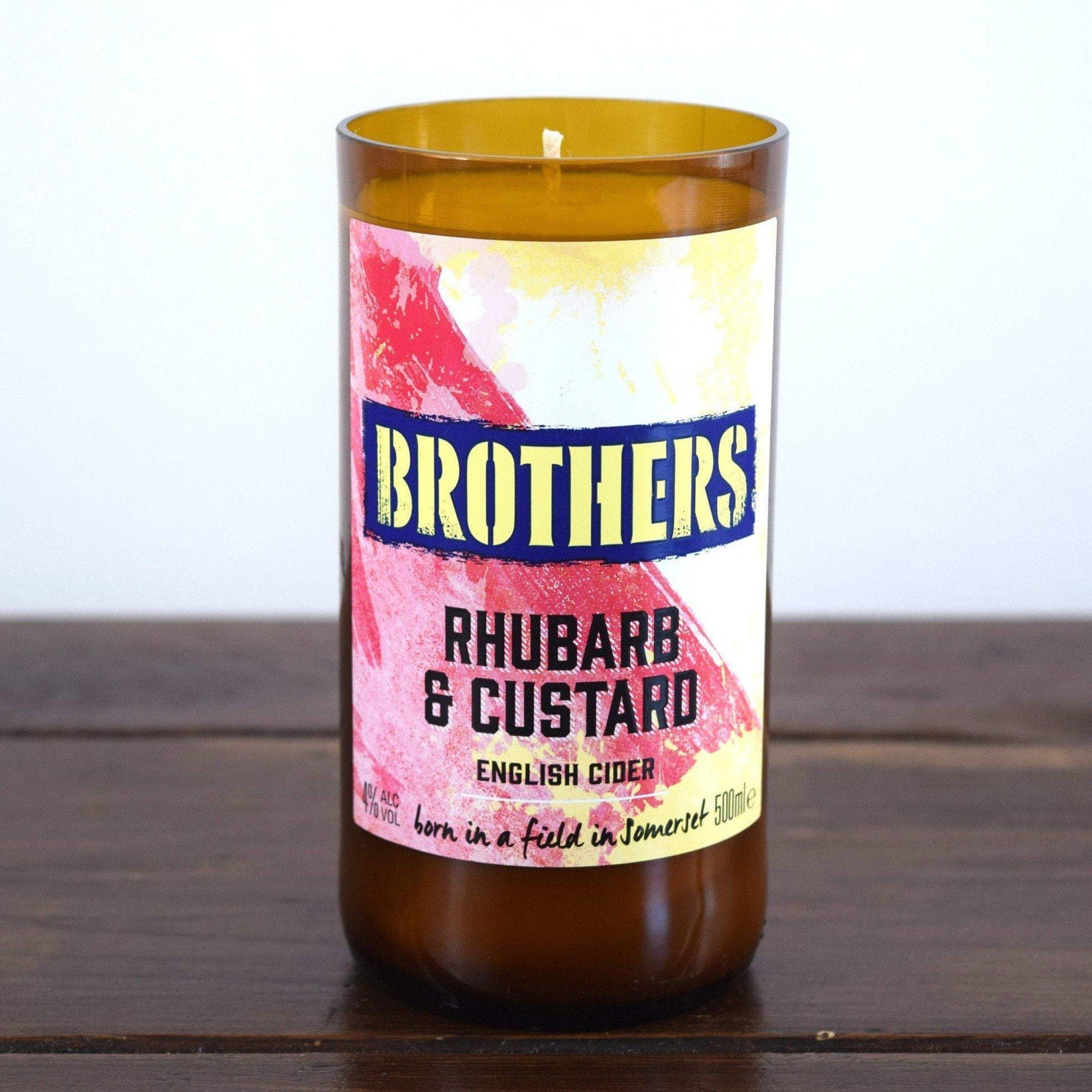 Eco Friendly-Brothers Rhubarb & Custard Cider Bottle Candle-Cider Bottle Candles-Adhock Homeware