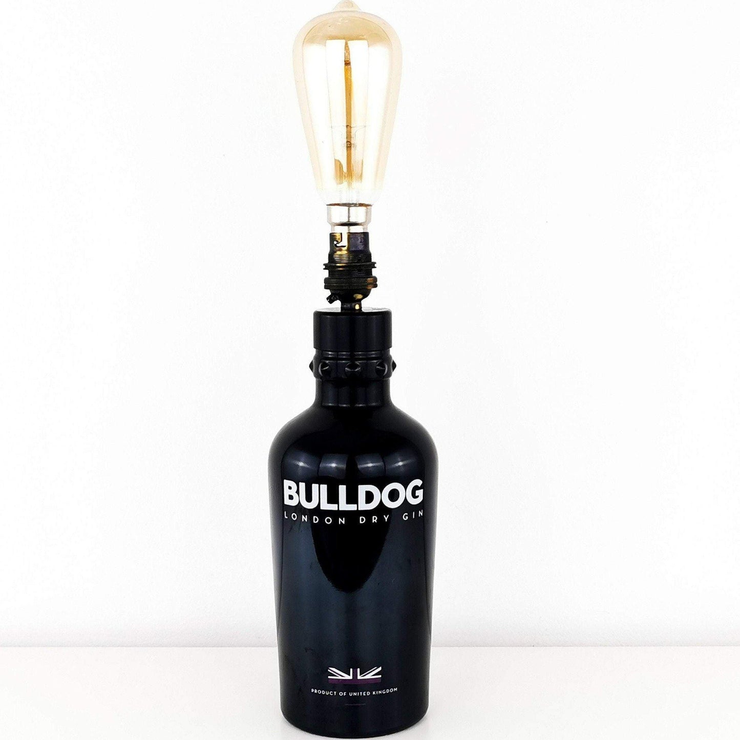 Eco Friendly-Bulldog 1L Gin Bottle Table Lamp-Gin Bottle Table Lamps-Adhock Homeware