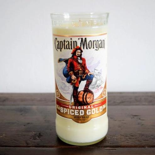 Eco Friendly-Captain Morgan Spiced Gold Rum Bottle Candle-Rum Bottle Candles-Adhock Homeware