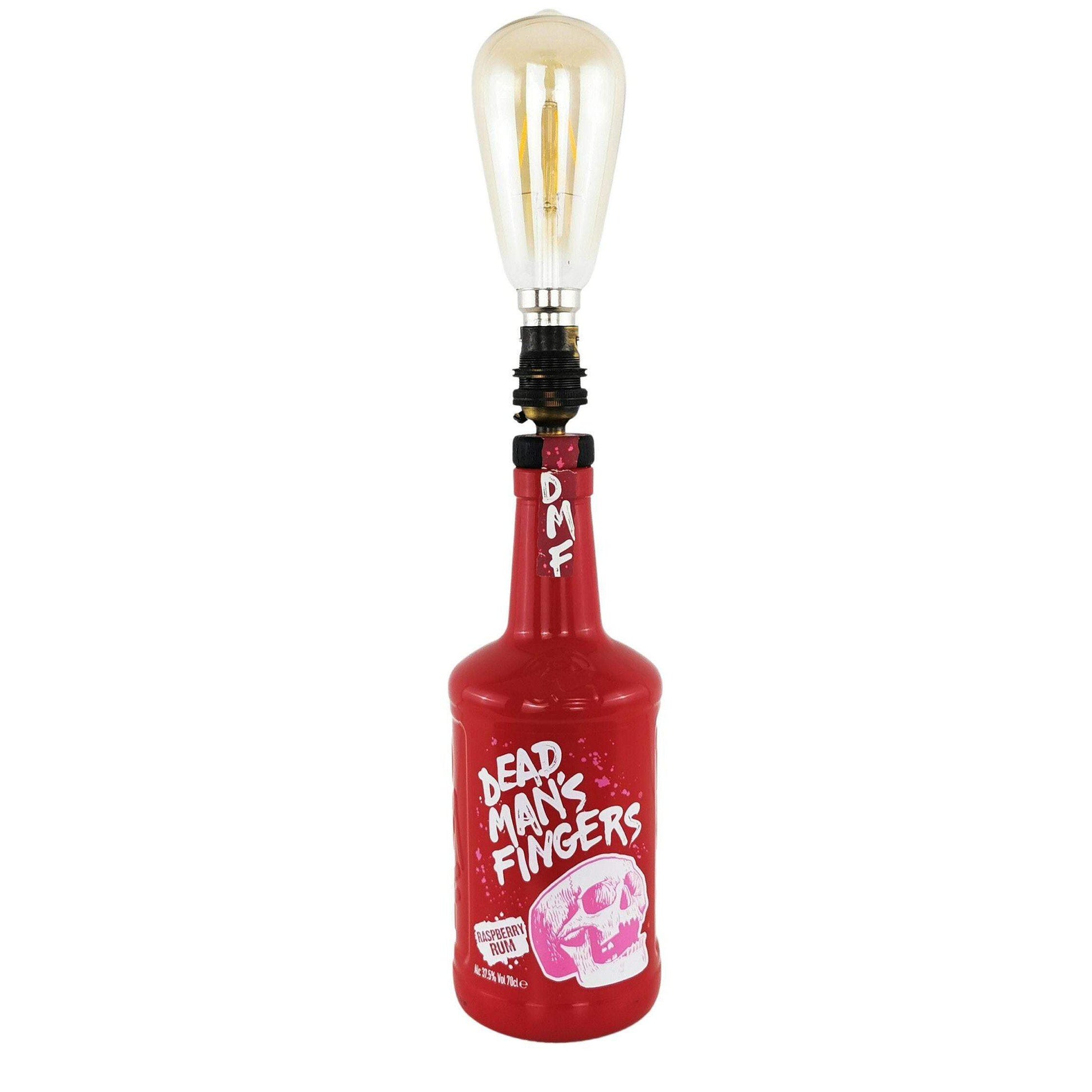 Eco Friendly-Dead Mans Fingers Raspberry Rum Bottle Table Lamp-Rum Bottle Table Lamps-Adhock Homeware