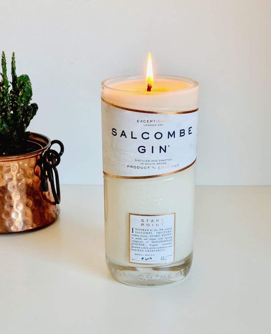 Eco Friendly-Salcombe Gin 'Start Point' Bottle Candle-Gin Bottle Candles-Adhock Homeware