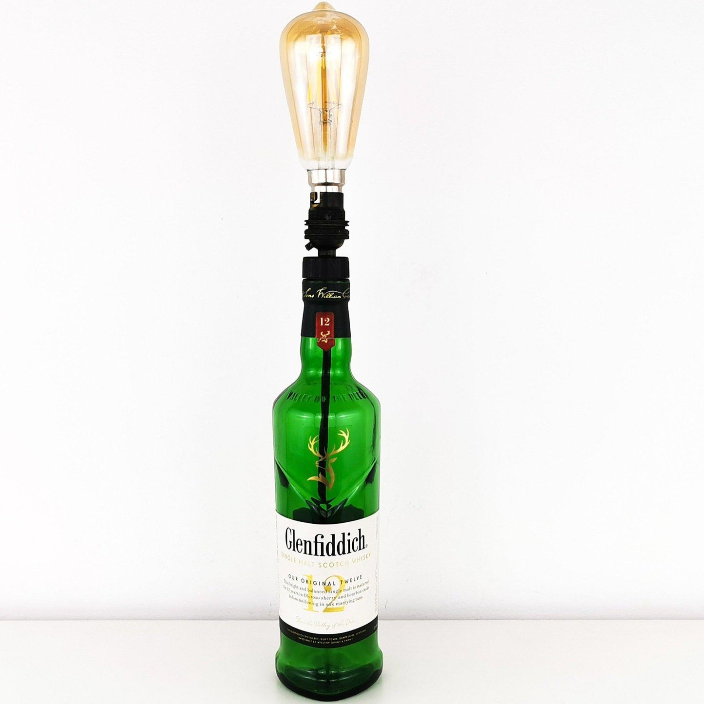 Eco Friendly-Glenfiddich 12 Whiskey Bottle Table Lamp-Whiskey Bottle Table Lamps-Adhock Homeware