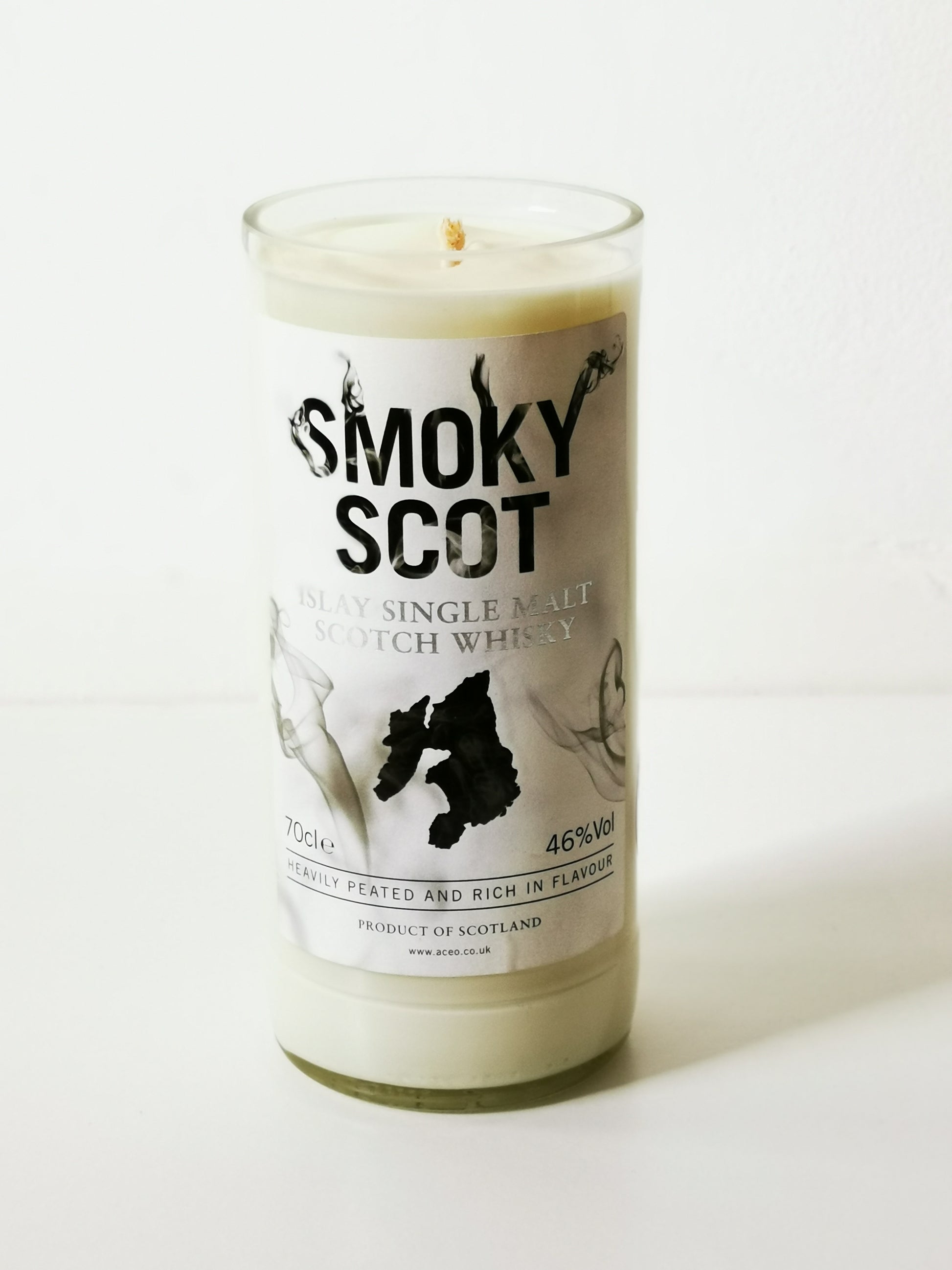 Eco Friendly-Smoky Scot Whisky Bottle Candle-Whiskey Bottle Candles-Adhock Homeware