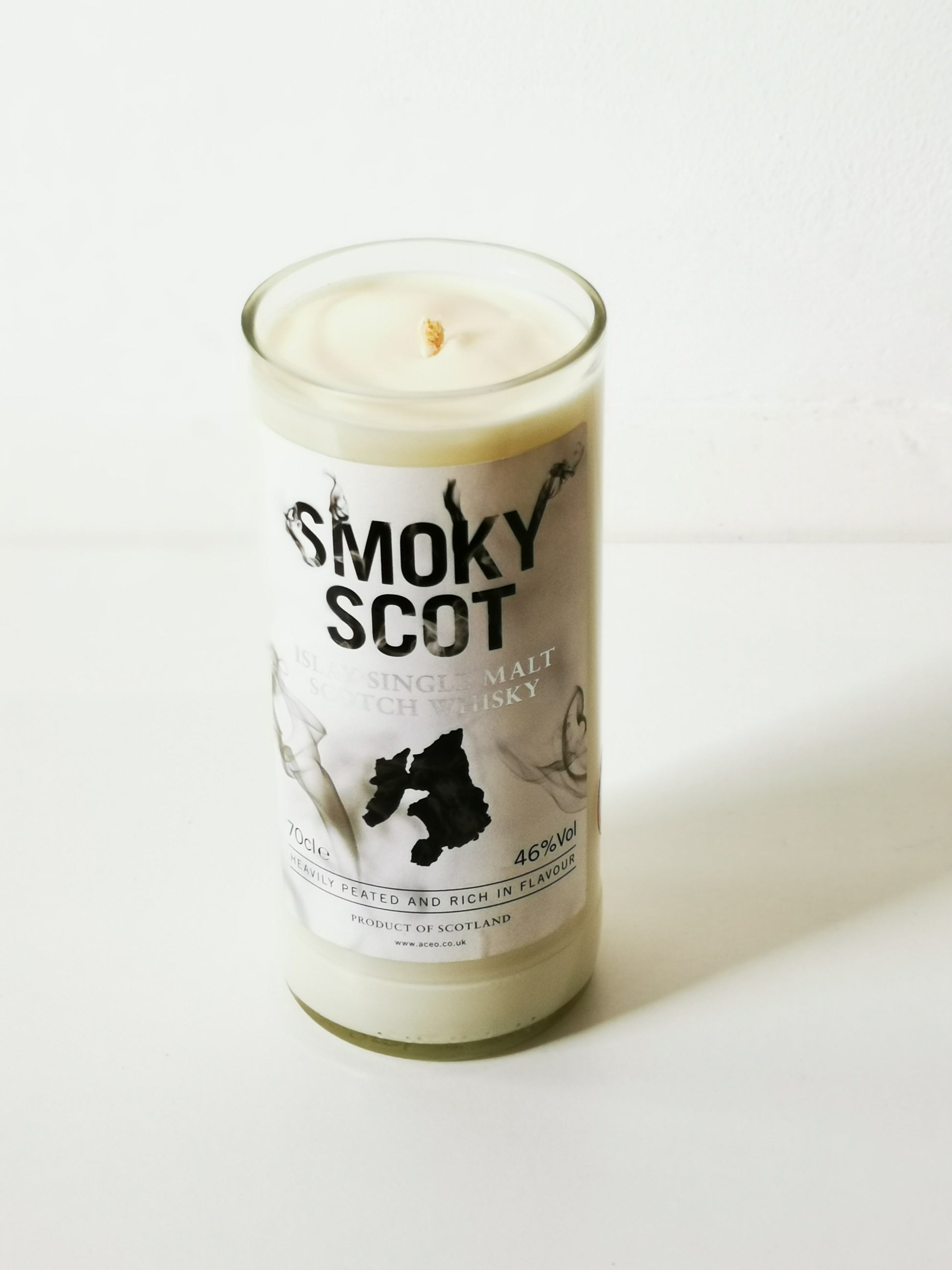 Eco Friendly-Smoky Scot Whisky Bottle Candle-Whiskey Bottle Candles-Adhock Homeware