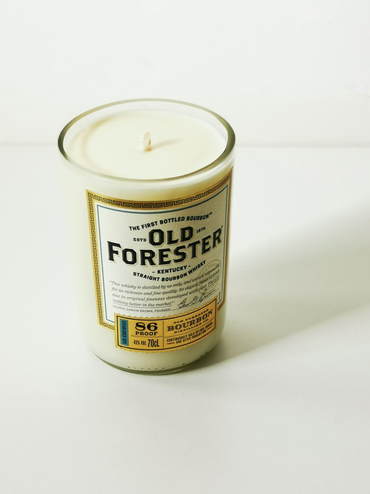Eco Friendly-Old Forester Bourbon Whisky Bottle Candle-Whiskey Bottle Candles-Adhock Homeware
