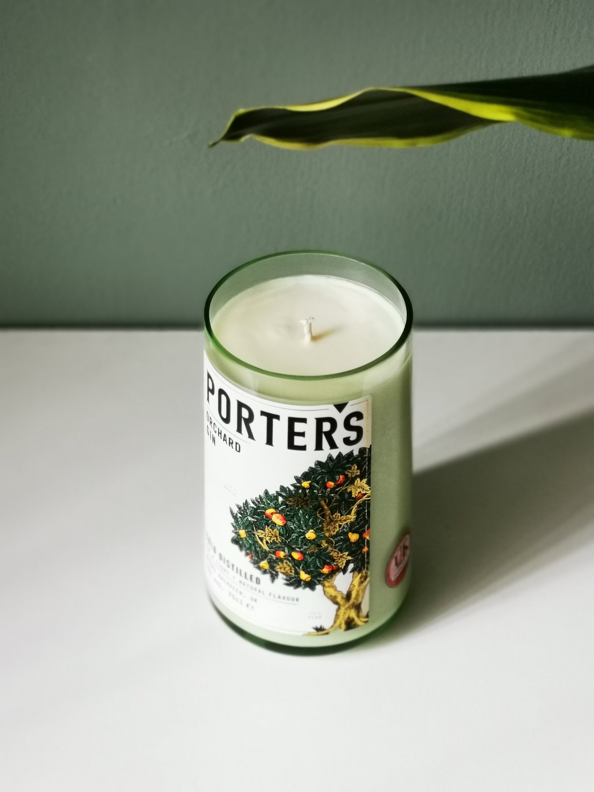 Eco Friendly-Porters Orchard Gin Bottle Candle-Gin Bottle Candles-Adhock Homeware