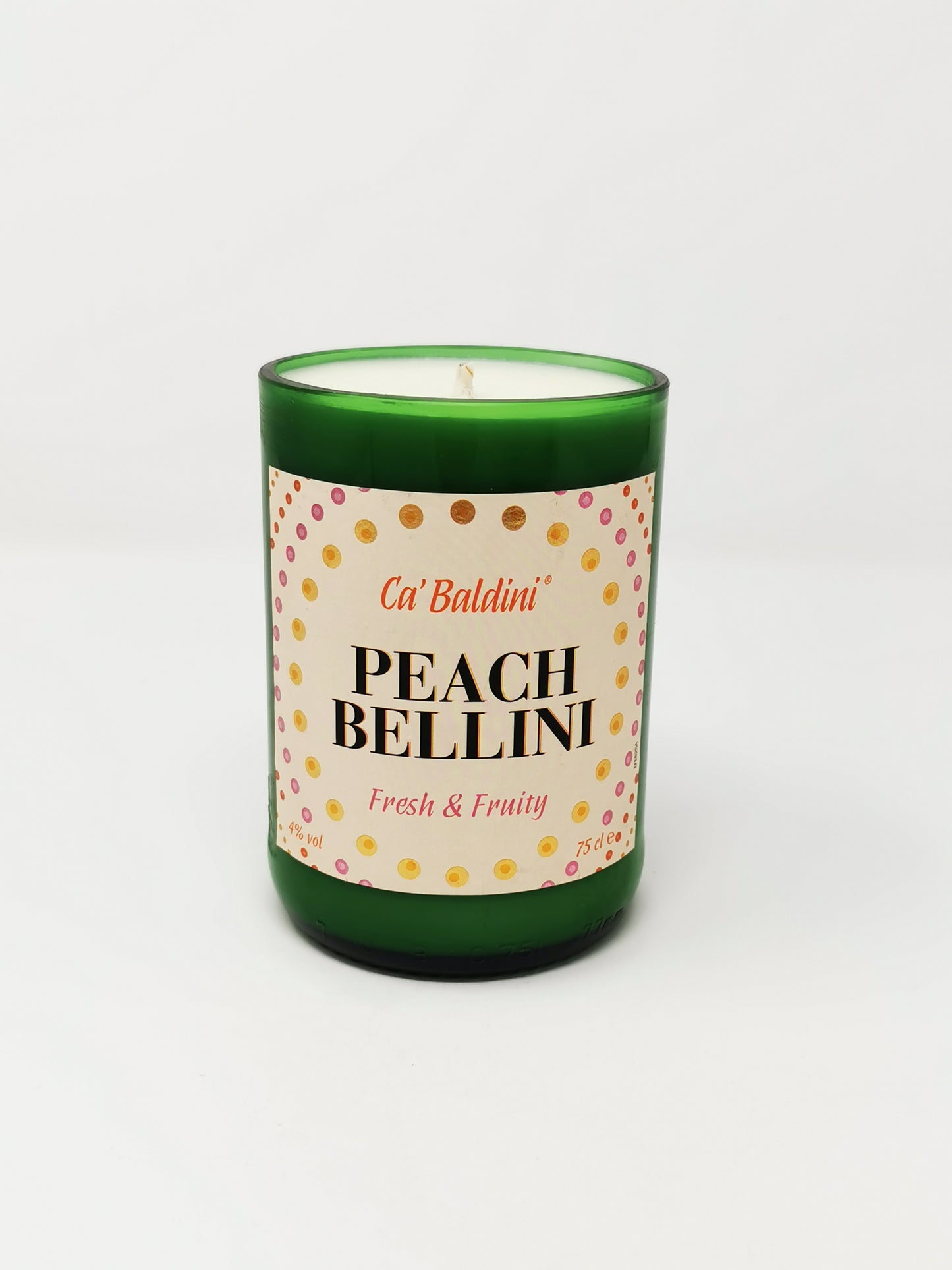 Eco Friendly-Peach Bellini Wine Bottle Candle-Wine & Prosecco Bottle Candles-Adhock Homeware