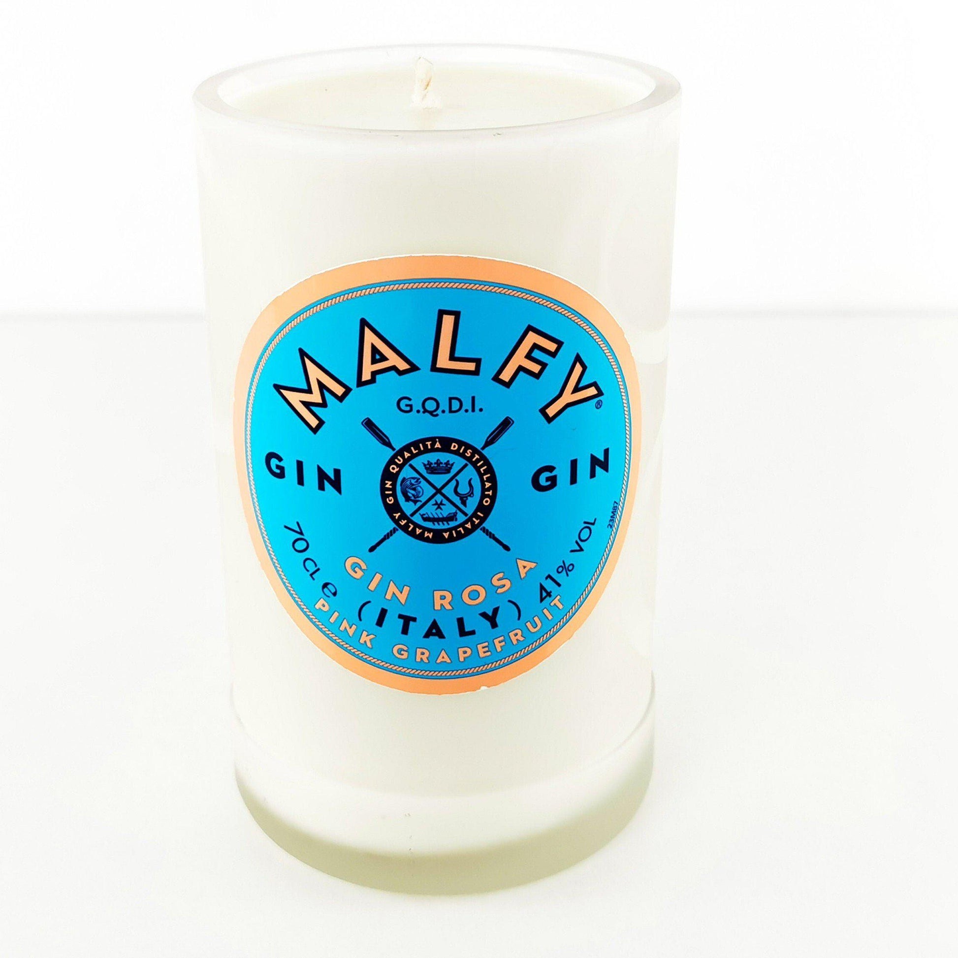 Eco Friendly-Malfy Rosa Gin Bottle Candle-Gin Bottle Candles-Adhock Homeware