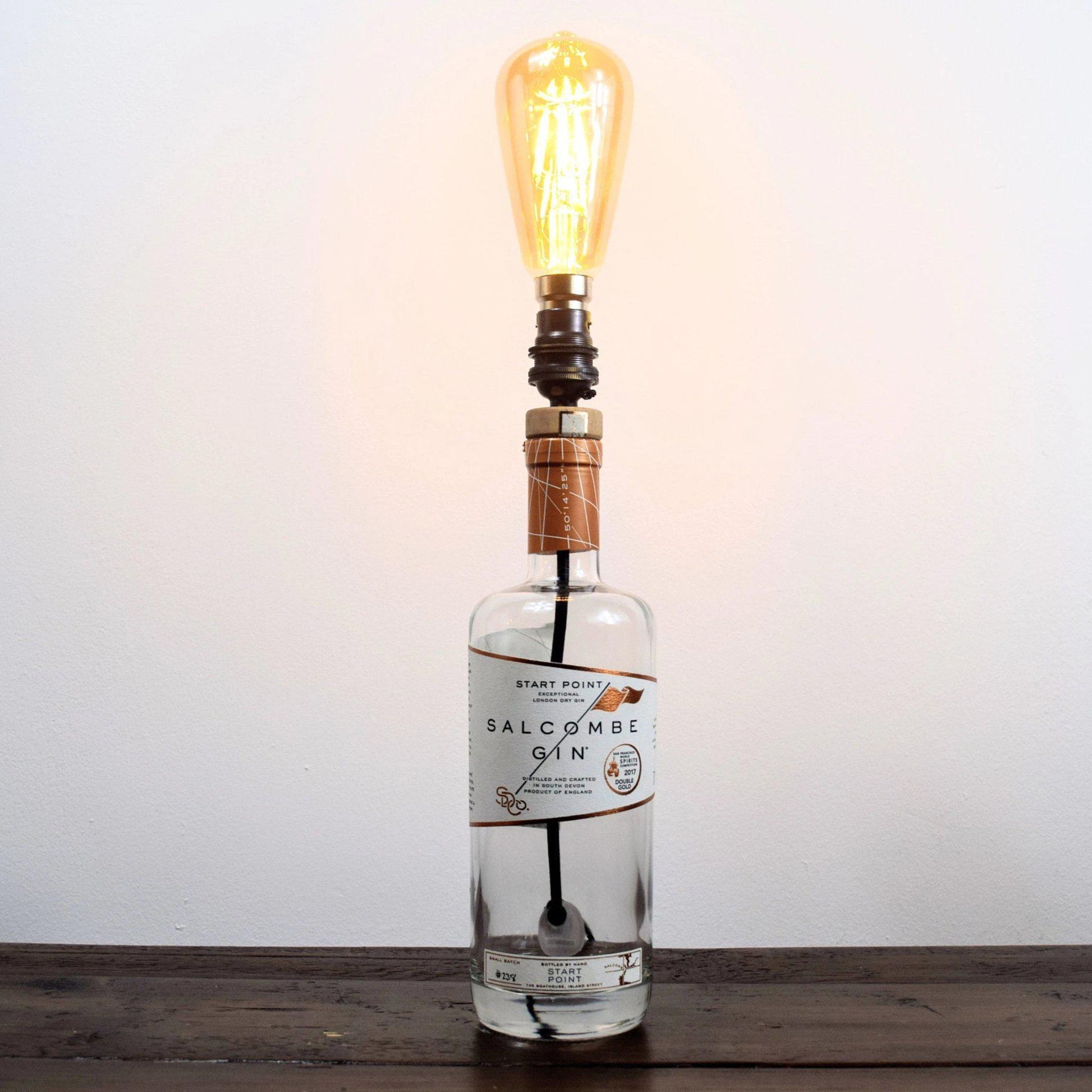 Eco Friendly-Salcombe Gin Bottle Table Lamp-Gin Bottle Table Lamps-Adhock Homeware