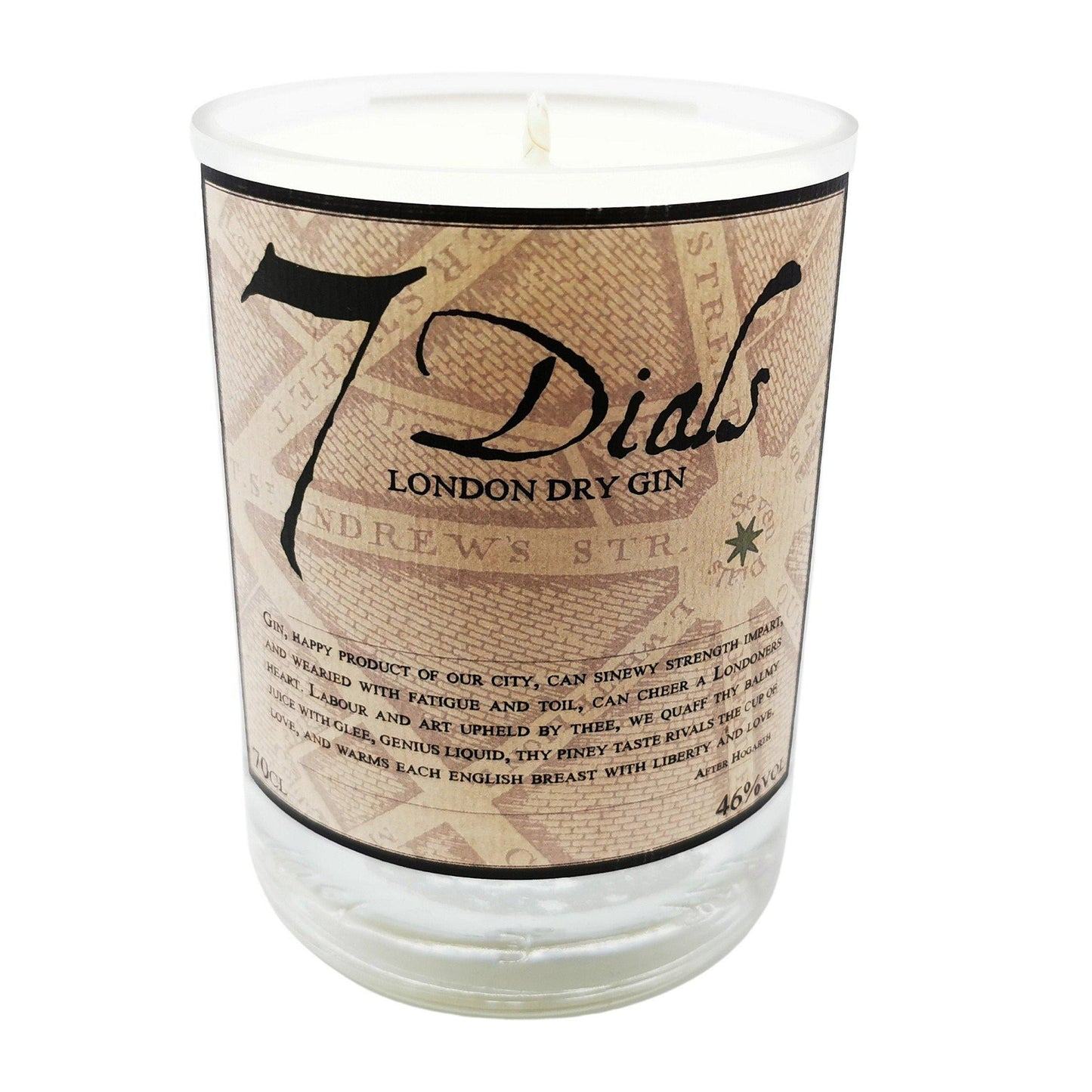 Eco Friendly-Seven Dials Gin Bottle Candle-Gin Bottle Candles-Adhock Homeware